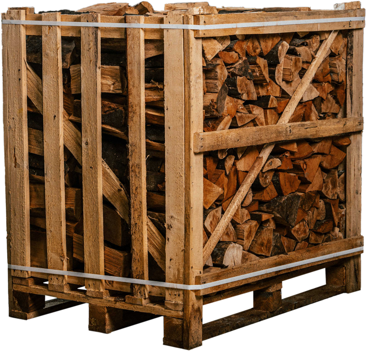 Brennholzpalette schräg - Holzflix -Der Brennholz Shop